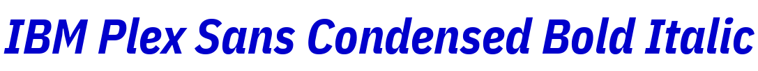 IBM Plex Sans Condensed Bold Italic font
